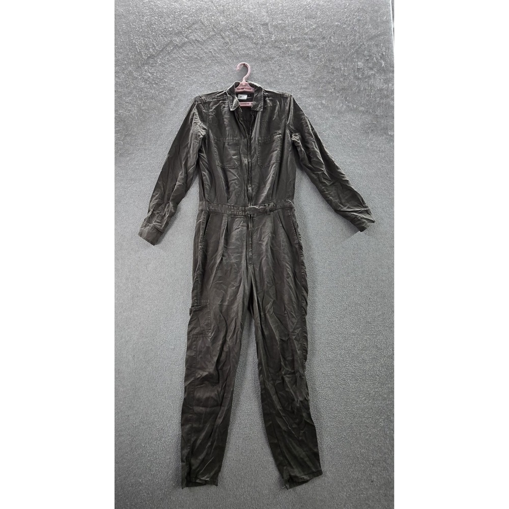 Abercrombie & Fitch Women Girls 6T Olive Green Jumpsuit Button Long Sleeve